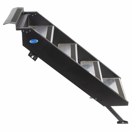 MOR/RYDE STEPS AND STEP RUGS RV 4 Manual Folding Steps Threshold Height Of 3612 Inch To 42 Inch With 8 In STP-213